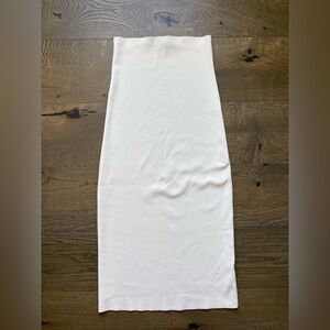 WeWoreWhat Knit Midi Bodycon Skirt In Ivory /Cream Size S